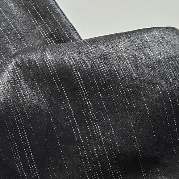 Current Air Top Womens L Black LS V-Neck Shimmery Seersucker Back Anthropology - Picture 13 of 16